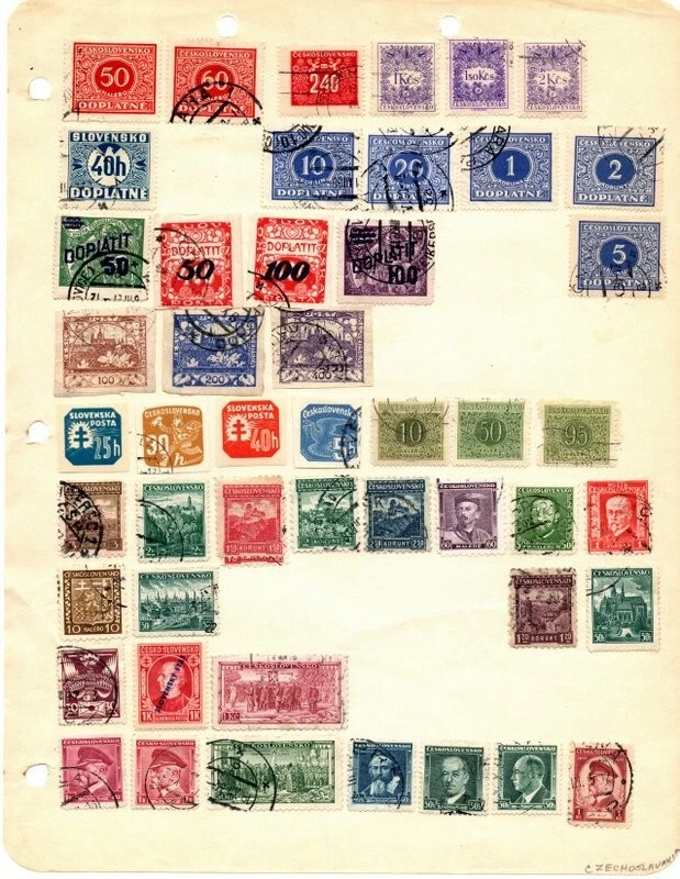 COLECCIÓN CHECOSLAVAQUIA DE 48 SELLOS COMO NUEVOS Y USADOS, BONITO LOTE ANTIGUO EN PÁGINAS Foto 1 de 1