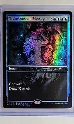 2023 MTG Magic the Gathering Store Championship Promo Foil Transcendent Message - Image 1 of 2