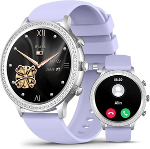 SOUYIE Montres Intelligentes pour Femme avec Diamants,Smartwatch pour Téléphones Android iOS, - Photo 1 sur 7