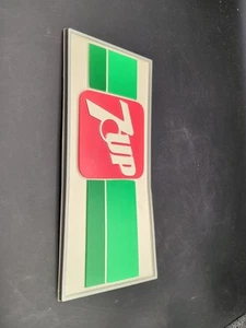 Vintage Plastic 7 Up Sign 10" X 4" - Picture 1 of 3