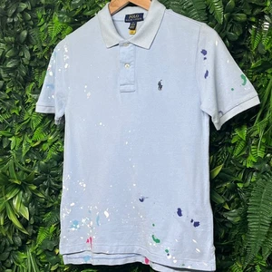 Polo Ralph Lauren Boys Size M Polo Shirt Paint Splatter Short Sleeve Top 2909 - Picture 1 of 9