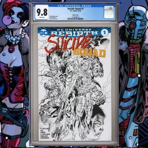 CGC 9.8 Suicide Squad #1 Retailer Summit Sketch Variant 2016 Harley Quinn - Picture 1 of 2