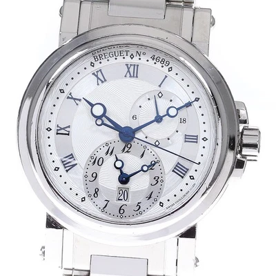 宝玑 Marine 5857 GMT 日期银色表盘自动表_820990 — 第 1/4 张图片