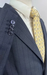 Flannel Bay Napoli Men’s Sharkskin Loro Piana Wool Sport Coat Stitch Lapel 42 R - Picture 1 of 13