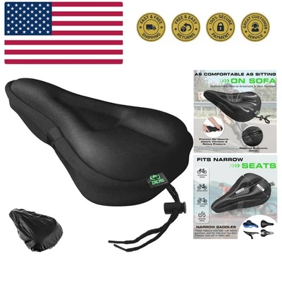 Funda de asiento de bicicleta de gel impermeable - Cojín extra suave para pelotón y bicicletas de montaña Foto 1 de 4