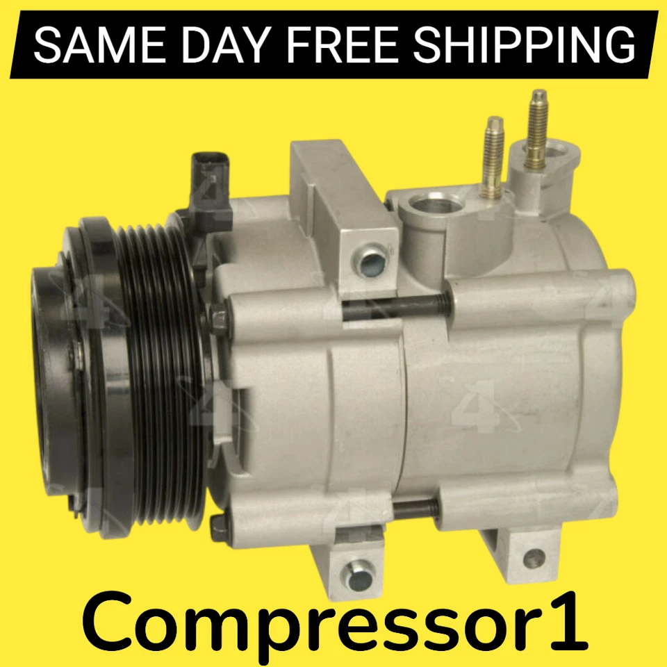 AC Compressor Ford E150 E250 E350 2007 2008 2009 2010 2011 2012 2013 - Image 1 of 3