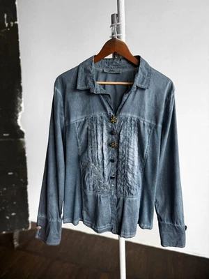 Bottega Elisa Cavaletti Mujer Azul Cárdigan Top Blusa Chaqueta Talla XL/XXL Foto 1 de 4