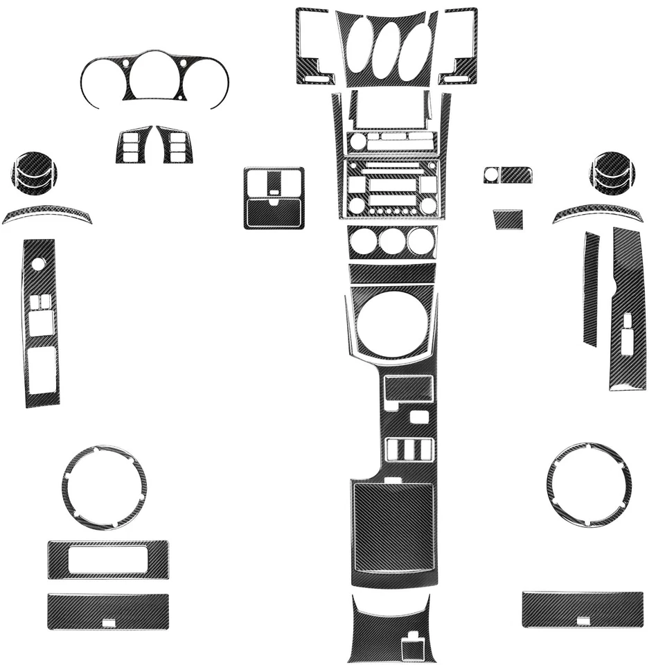 Kits completos de cubierta interior de fibra de carbono real 62 piezas para Nissan 350Z 2003-2009 Foto 1 de 4