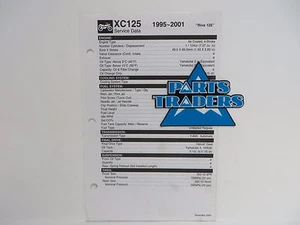 Yamaha Quick Reference Service Manual Spec Data Sheet XC125 Riva 125 1995-2001 - Bild 1 von 1