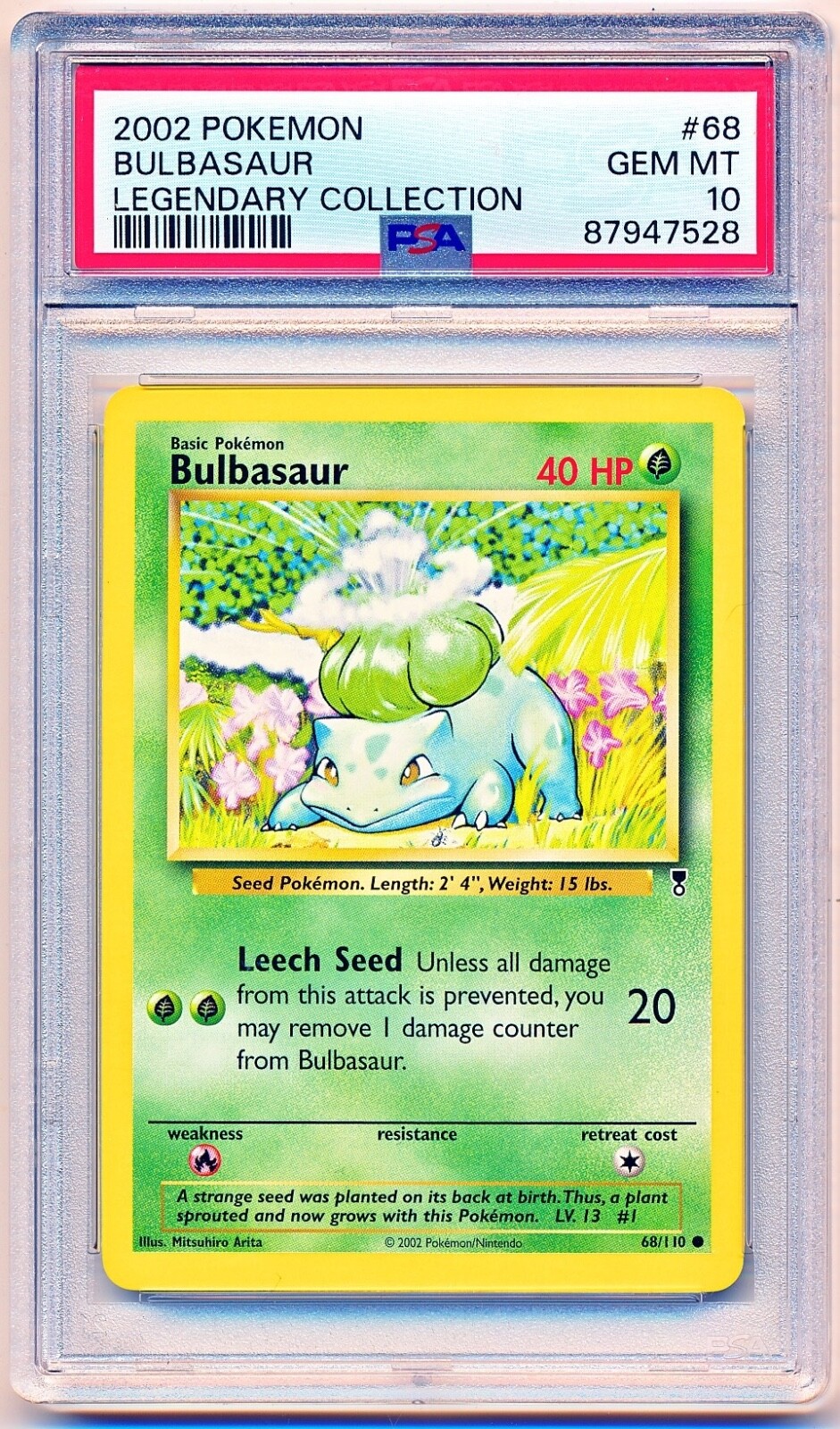 Bulbasaur 2002 Legendary Collection 68 Base Price Guide Sports Card Investor