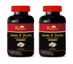 cholesterol care supplement - GARLIC & PARSLEY 600MG 2B - pills high blood press - Picture 1 of 7