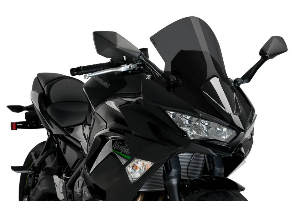 PUIG 2023 Kawasaki EX650 Ninja 650 ABS WINDSCREEN R-RACER DARK SMOKE KAW 3880F - Image 1 of 1