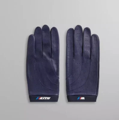 Guantes de conducción de cuero Kith BMW Techno violeta en mano listos para enviar nuevos con etiquetas Foto 1 de 3