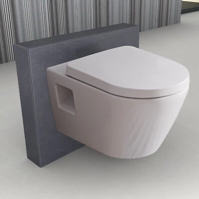 WC a parete senza bordo di risciacquo coperchio softclose sospeso WC Nano AMBRA VIVEO - Immagine 1 di 4