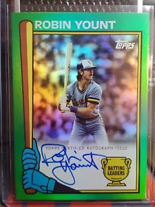 Robin Yount 2024 Topps Archives Green Foilboard AUTO (SP /99) #90BLA-RY Brewers - Picture 1 of 8