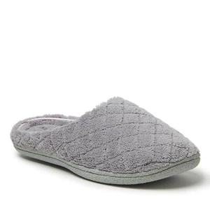 Dearfoams Women's Leslie Quilted Microfiber Terry Memory Foam Clog House Slipper - Picture 1 of 18