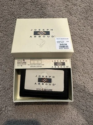 CARTERA BOLSILLO FRONTAL RFID JOSEPH ABBOUD BI-FOLD CUERO NEGRO - M28839104 Foto 1 de 2