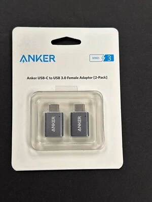 Anker Adapter USB-C to USB 3.0 2 Pack Brand New In Package - Image 1 of 4
