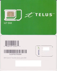 Carte Telus Multi SIM (Nano + Micro + Régulière) 3G 4G LTE POSTPAID ou PREPAID - Photo 1 sur 1