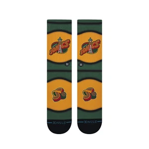 Stance NBA Mini Ball Hardwood Classics Poly Crew Socks - Seattle Supersonics - Picture 1 of 2