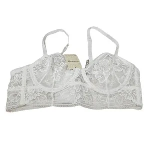 NEW Free People 34B Ivory Lace Bralette Romantic Boho Underwire LIngerie - Picture 1 of 3