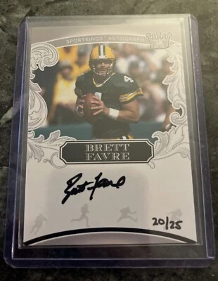 BRETT FAVRE 2022 SPORTKINGS AUTOGRAPH 20/25 GREEN BAY PACKERS HOF - Image 1 of 2