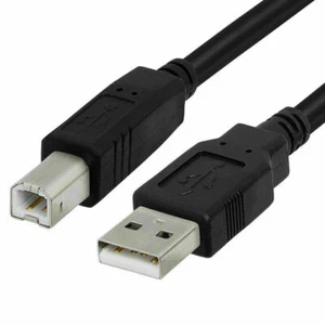 25Ft USB 2.0 High Speed Type A Male to Type B Male Printer Scanner Cable Cord Bk - Picture 1 of 1