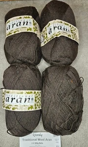 Aran Traditional Wool YARN Balls 4 X 500g  100% Wool Yarn NEW - Picture 1 of 3