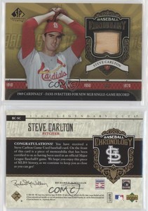 2006 SP Legendary Cuts Baseball Chronology Materials Steve Carlton #BC-SC HOF
