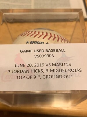 Zac Gallen MLB Debut Game Ball Cardinals Vs Marlins D-Backs 6/20/2019 - Image 1 of 2