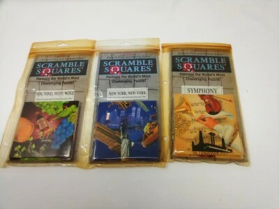 Scramble Squares Puzzles, Lot of 3 New York, New York, Symphony, Wine - Image 1 of 2