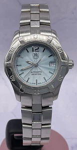 Tag Heuer Damenuhr WN2311-0 Automatik blaues Guilloche-Zifferblatt silber 20 Jewels - Bild 1 von 24