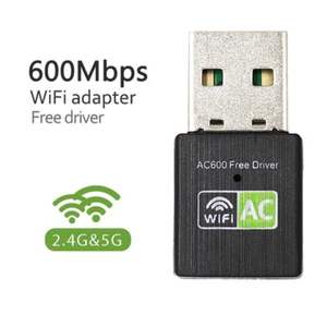 Free Driver USB Wifi Adapter 600Mbps Wi fi Adapter 5ghz Antenna USB Ethernet PC - Photo 1/10