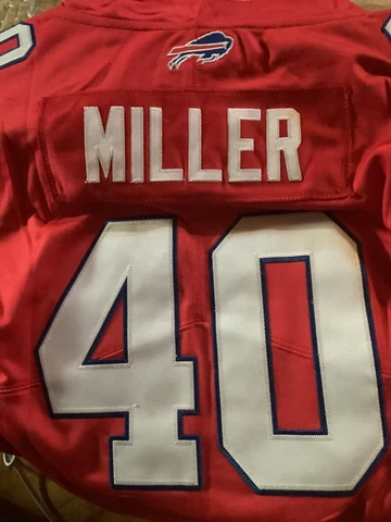 Unworn Rare Estate find Buffalo bills von miller  STITCHED Jersey youth large RD Cover