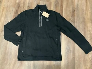 New Nike Sportswear Tech Fleece Black Heather 1/2 Zip Top DQ4314 Men’s Size L - Picture 1 of 10
