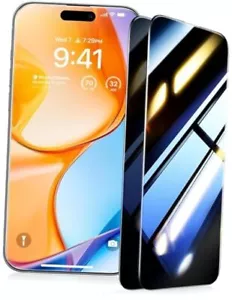Top 9H+ Glass for iPhone 16 Pro Privacy Screen Protector [No.1 Military Grade - Picture 1 of 7