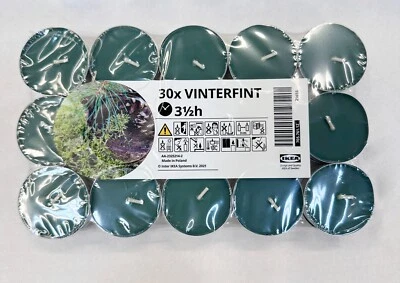 Pack of 30 - Ikea VINTERFINT Scented Tealight Candle, Fir / Green 3.5 hr - Image 1 of 4