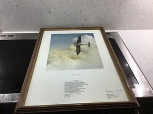 Battle of Britain Spitfire signed Limited Edition Print Charles Widdows Pilot - Picture 1 of 12