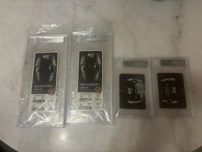 NATE DIAZ SIGNED UFC 202 TICKET STUB and vip pas vs CONOR MCGREGOR  - Image 1 of 4