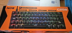 Nos C-250 Mini Rgb Mechanical Gaming Keyboard Black Qwerty Uk Keys Wired - Picture 1 of 1