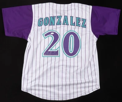 Luis Gonzalez Signed Diamondbacks Jersey Inscribed "2001 WS Game 7 GW Hit" (JSA) - Image 1 of 4