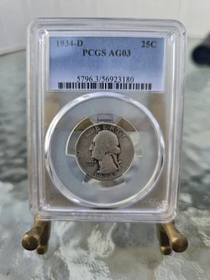 1934-D Washington Quarter-PCGS AG03 - Image 1 of 2