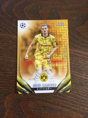 2023-24 Topps Chrome Marcel Sabitzer Gold Mojo 41/50 Austria Borussia Dortmund - Image 1 of 2