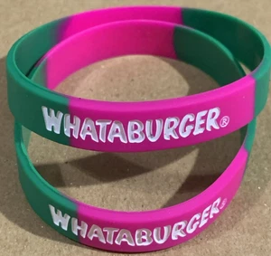 2 Piezas Whataburger Coleccionable Promoción Limitada Raras Pulseras Elásticas Banda Regalo Nuevo - Imagen 1 de 3