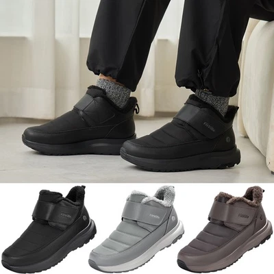 FitVille Hombres Botas de Nieve Forro de Piel Aislado Impermeable Invierno Zapatos Extra Anchos Foto 1 de 4