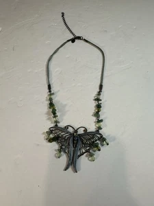 Butterfly Green Stone Necklace - READ DESCRIPTION - Picture 1 of 5