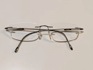 Silhouette 7534 40 6080 Titanium Rimless Eyeglasses Frames 19-40 Titan - Foto 1 di 12