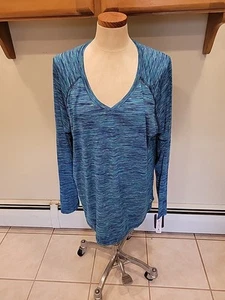RBX Active Wear Womans Blue Long Sleeve Size 3x New - Picture 1 of 10