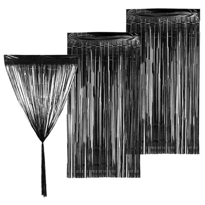  3 Pcs Foil Curtain Streamer Party Decorations Tinsel Fringe Backdrop - Image 1 of 4