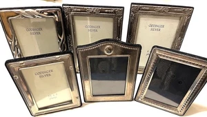 Set Of 6 Godinger Silver Photo Frames 4x6 - 3x5 - Picture 1 of 7